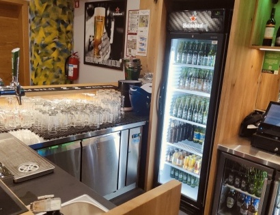 GOSTINSKI PULT S Z DVOJNIM POMIVALNIM KORITOM, POMIVALNI STROJ, INOX