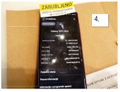 GSM APARAT SAMSUNG GALAXY S22 ULTRA, SN: R5CW10PXS5L