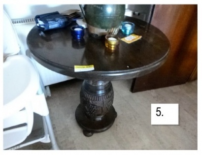 KLUBSKA MIZA, OKROGLA, HRAST, MASIVA