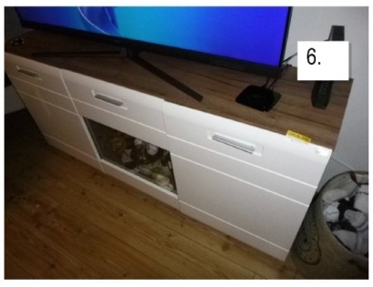 KOMODA  LUCA BESSONI , LES, BELO - RJAVE BARVE