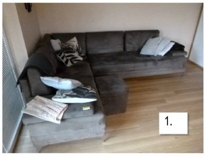 KOTNA SEDEŽNA GARNITURA, MIKROFIBRA, RJAVE BARVE