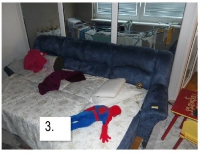 Kotna sedežna garnitura, modra