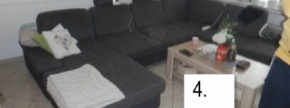 KOTNA SEDEŽNA GARNITURA, SIVO BLAGO