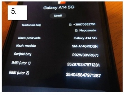 Mobilni telefon Samsung GALAXY-A145G, SN:R92W30VRG7J