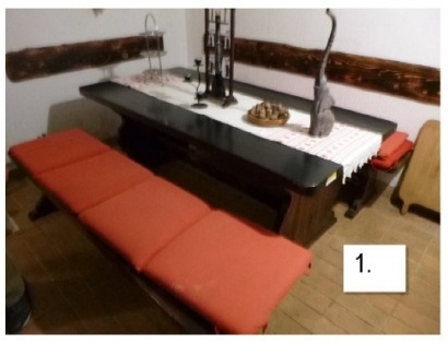 SEDEŽNA GARNITURA - MIZA + 2 x KLOP, KOMPLET, HRAST, MASIVA