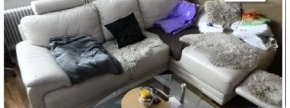 SEDEŽNA GARNITURA, VEČJA, USNJE, BEIGE BARVE
