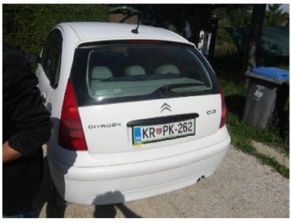 vozilo:CITROEN C 3 / 1.4;reg.št:KRPK-262;št.šasije:VF7FCKFVB26881648;ključi:Izvršitelj NE razpolaga