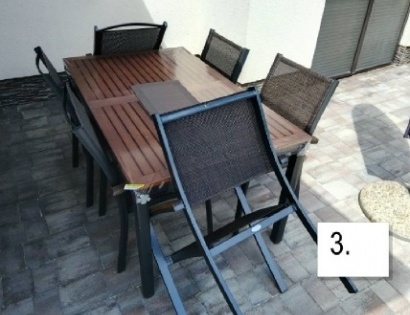 VRTNI SET - MIZA + 6 x STOL